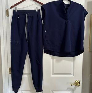 Figs Navy Rafaela and Zamora Scrubs set